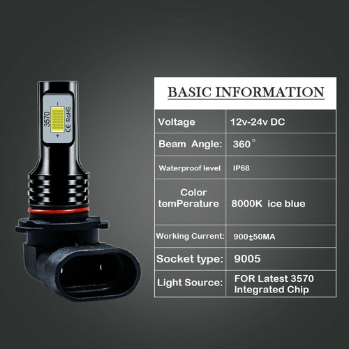 Combo de 4 bombillas LED de haz alto bajo 8000 k para Hyundai Tucson 2019-2020 - Imagen 12 de 12