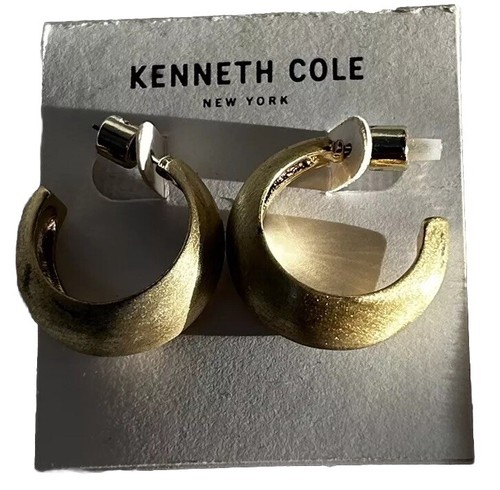 Kenneth Cole New York goldfarbene Creolen 18 $ - Bild 1 von 3