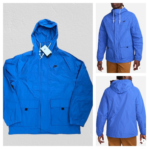 Nike Club Royal Blue Men's Sz Medium Bandon Jacket Lightweight New $130