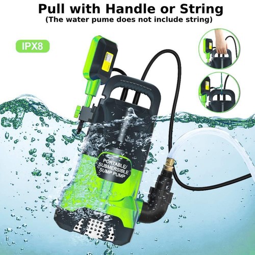 1HP 3500GPH 750W Submersible Water Sump Pump Dirty Clean Swim Pool Pond Flood - Picture 8 of 10