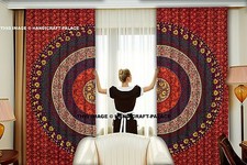 Indisches Mandala Tür Fenster Vorhang Stoffbahn Schal Volants Hippie Gypsy Dekor
