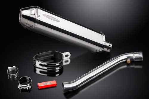 Kawasaki ZX10R Ninja 2016-2018 420mm Tri-Oval Stainless Exhaust Silencer Can Kit - Picture 3 of 5