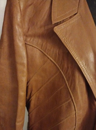 Vintage 40 long Angel Skin Cabretta Leather Jacket By Grais Made In USA - Picture 6 of 18