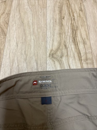 SIMMS Guide Inspect Shield Nylon Fishing Pants Khaki Lightweight Men's Small - Picture 2 of 7