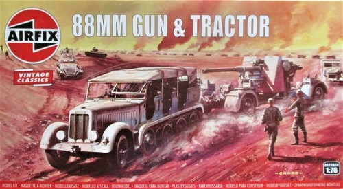 AIRFIX Vintage Classics A02303V. German 88mm Gun & Tractor. 1/76 scale Kit - Picture 1 of 4