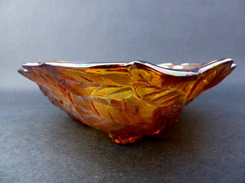 Vintage 30/40's Strawberry Lustre Carnival Glass Dish - Picture 6 of 7