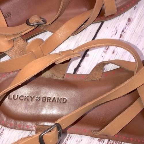 Lucky Brand Adinis flache Lederriemensandalen Größe 11 - Bild 6 von 9