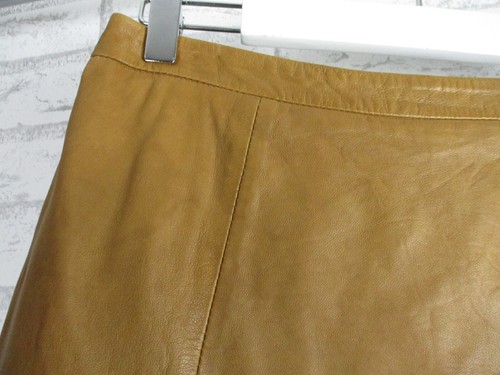 Gorman womens leather skirt soft brown 12 winter 13 lined - Picture 2 of 11