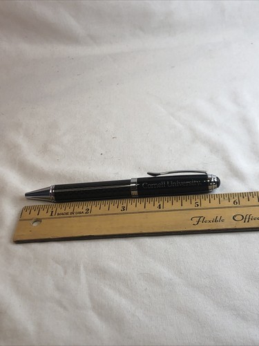 Cornell University Carbon Fiber Ballpoint Pen Black Ink Twist Feels Good in Hand - Picture 2 of 5