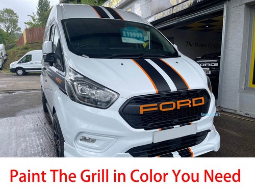 For Ford Transit Custom Grill 2018-2023 Trail Raptor Style Grille Matte Black - Picture 10 of 12