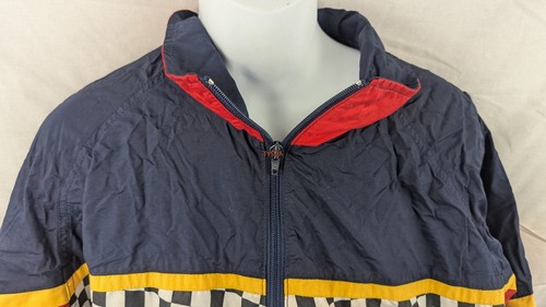 Vintage Mac Tools XXL Racing Jacket Blue Red Yellow - Picture 2 of 5