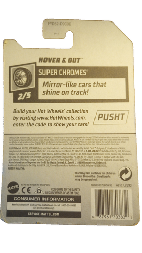 Hot Wheels Hover & Out #050/250 Super Chromes 2/5 FYD52 Silver - Picture 2 of 2