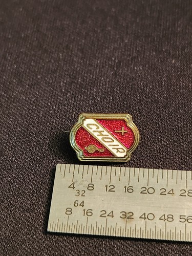 Vintage Church Choir Enamel Lapel Pin - Picture 3 of 3