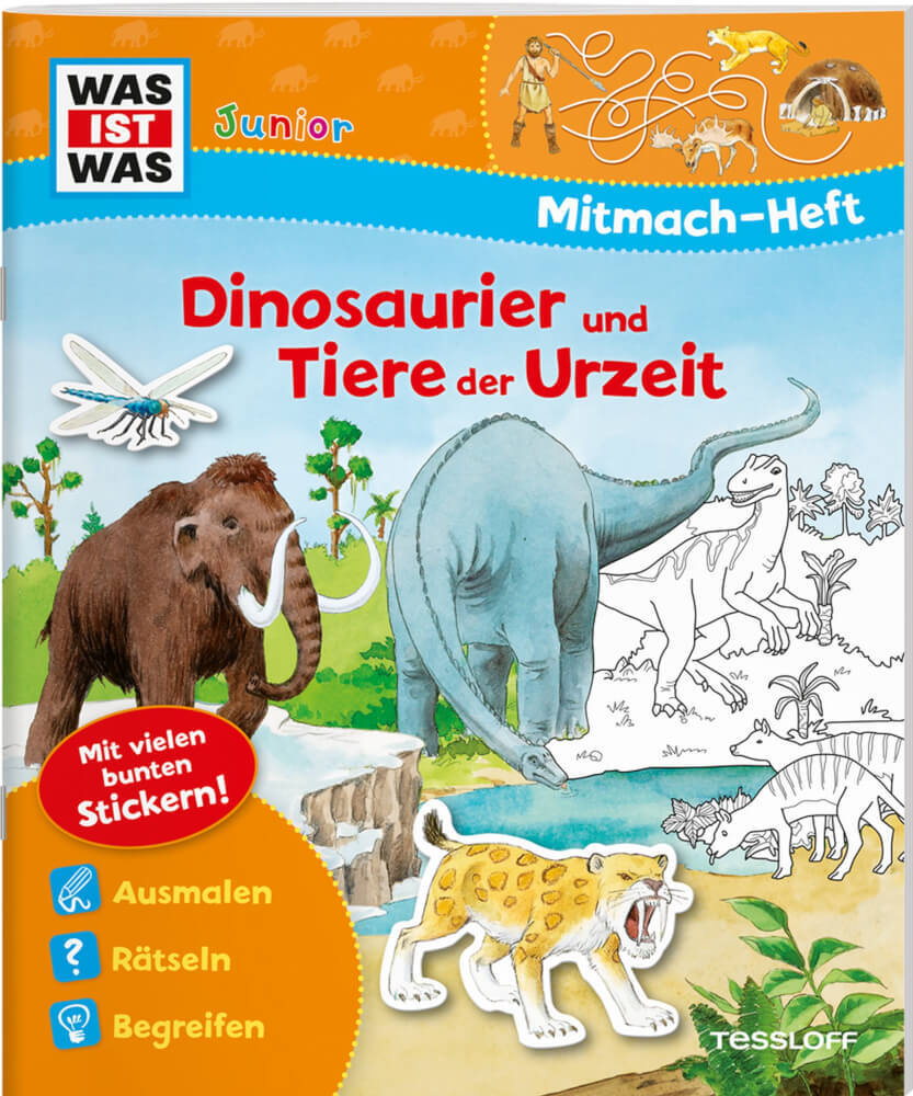 Thumbnail - Tessloff Was Ist Was Junior Mitmach-heft Dinosaurier Und Tiere Der