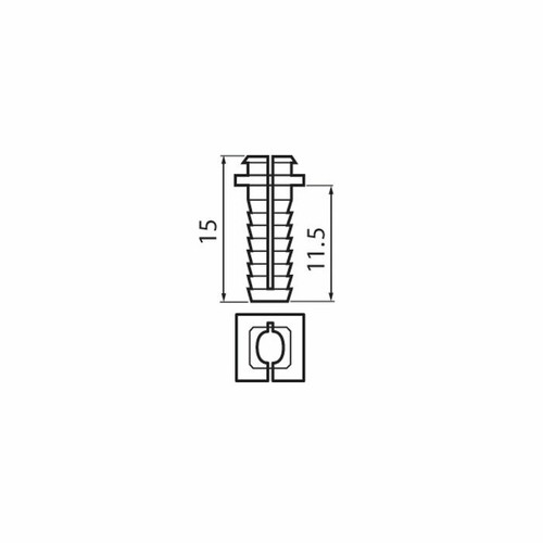 Expando Split Dowels 5mm X 11.5mm (15mm) for Standard Application Blum Mounting - Picture 2 of 2