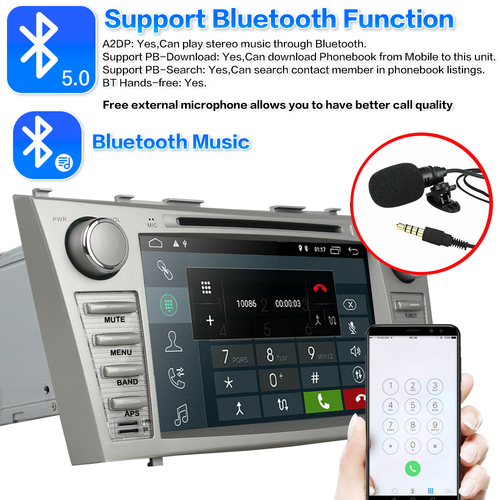Apple CarPlay GPS For Toyota Camry 2007-2011 Car Stereo FM Radio CD DVD Player - Picture 8 of 14