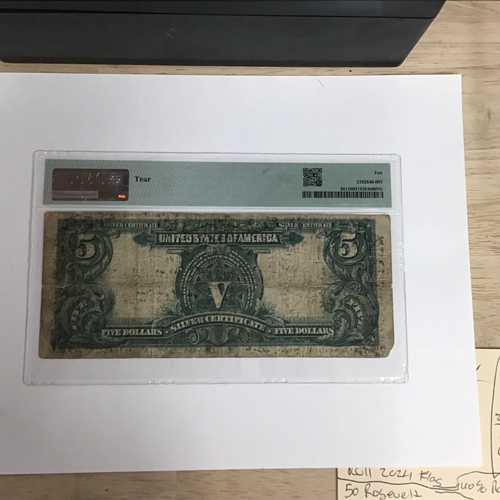 1899 $5 Chief Note Silver Certificate Grade 10 Very Good - Picture 2 of 4
