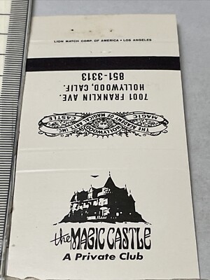 Vintage Matchbook Cover  The Magic Castle A Private Club  gmg  Unstruck