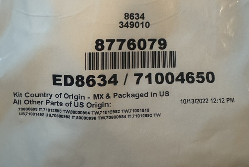Edelmann 8634 Pump Seal Kit For Select 91-11 Ford Lincoln Mazda Mercury Models - Picture 3 of 4
