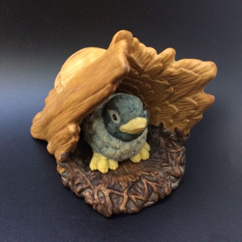 Franklin Mint Porcelain Woodland Surprises Figure Bluebird Jacqueline Smith 1984 - Picture 3 of 6