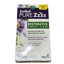 ZzzQuil PURE Zzzs Restorative Herbal Sleep Tablets 04/25