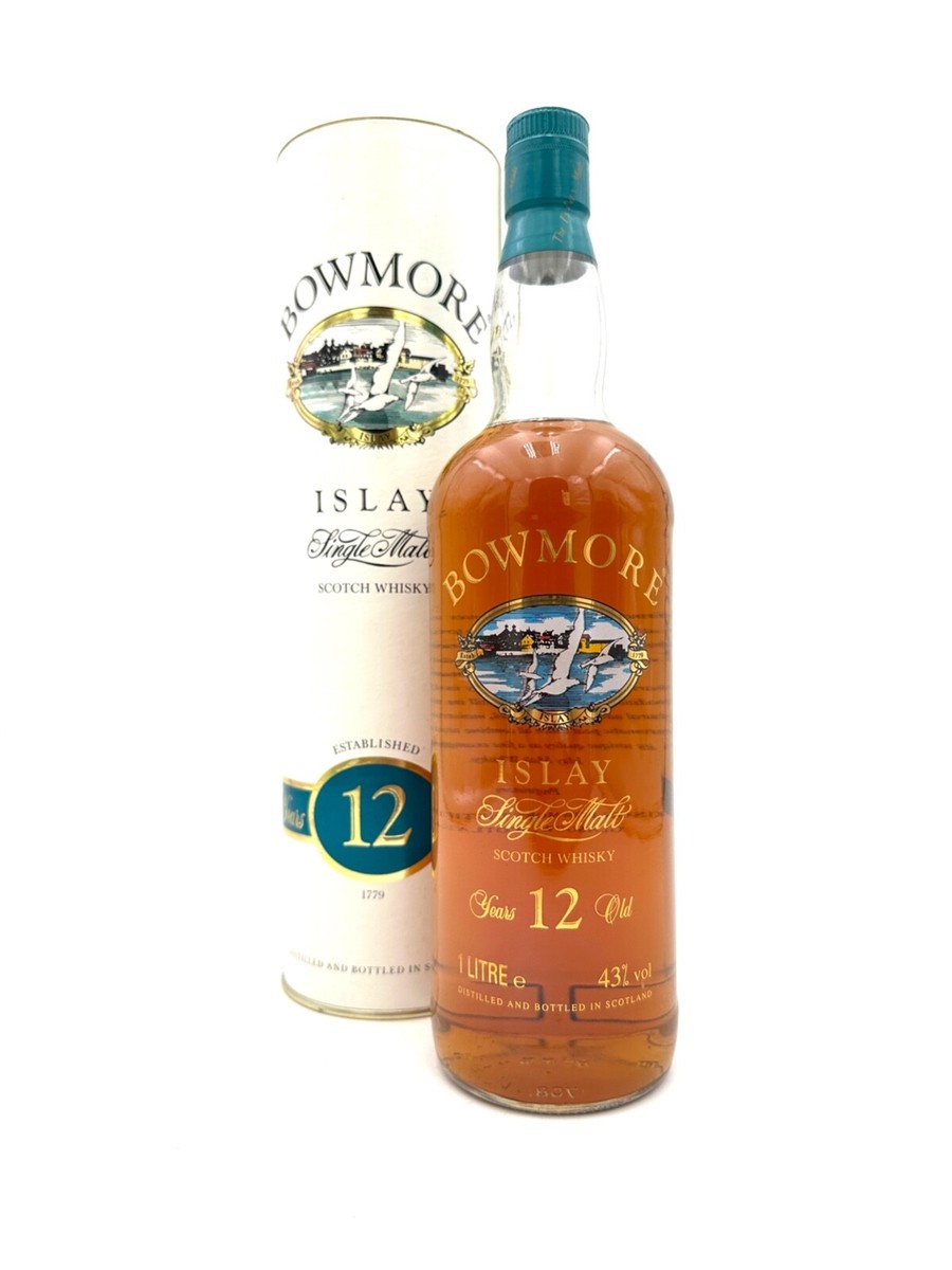 BOWMORE 12 YO SINGLE ISLAY MALT SCOTCH WHISKY - 1L 43 BOWMORE 12 YO SINGLE ISLAY MALT SCOTCH WHISKY - 1L 43