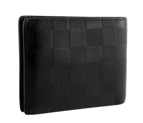 Authentic LOUIS VUITTON Black Damier Infini Leather Multiple Bifold Wallet Spain - Picture 11 of 11