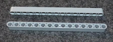 (2) 1X15 Light Bluish Gray Technic Oval Lifter Beam w 15 Holes Bricks ~ NEW Lego
