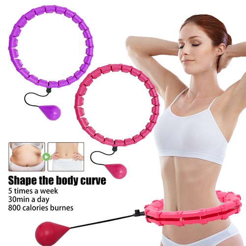24-Knots Smart Hula Hoop Weighted Fitness Detachable Adult Lose Weight with Ball - Picture 11 of 14