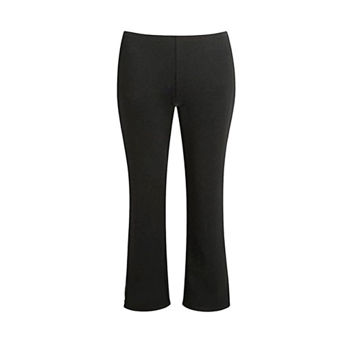 GIRLS PULL UP SCHOOL TROUSER FINELY RIBBED ELASTICATED WAIST BOTTOM STRETCH PANT - Picture 2 of 5