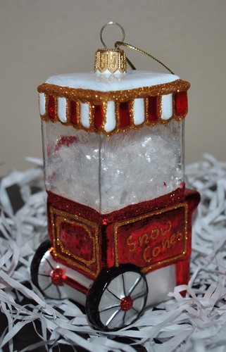 NEW SUR la TABLE SNOWCONE MACHINE Shaved Ice Glass Blown Ornament Xmas Poland - Picture 2 of 4