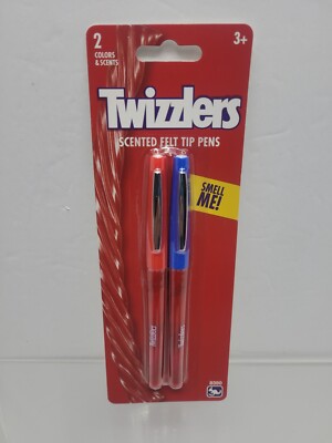 Kangaru Twizzlers Scented Felt Tip Pens, Strawberry, Blue & Red