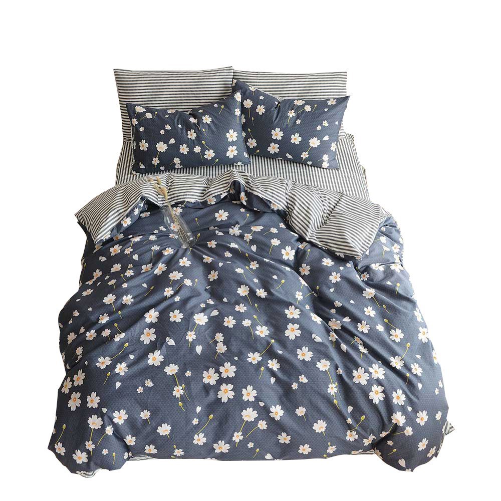 VM VOUGEMARKET Premium Cotton Duvet Cover Set Queen,Daisy Printed Bedding VM VOUGEMARKET Premium Cotton Duvet Cover Set Queen,Daisy Printed Bedding
