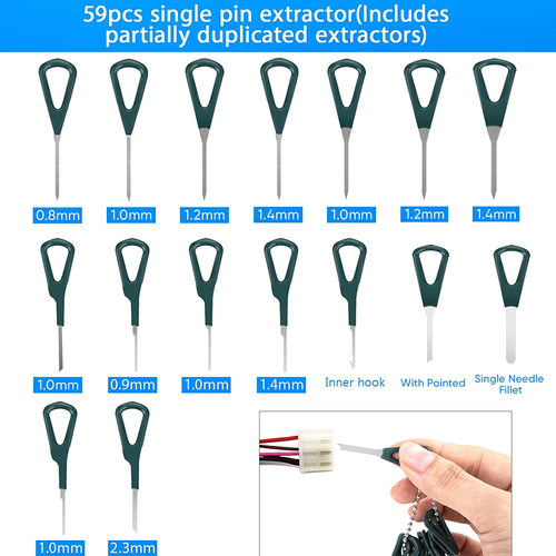 Terminal Removal Tool Kit 172 Pcs Depinning Tool Electrical Connector Pin Remova - Picture 3 of 12