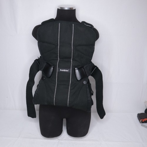 BABY BJORN BABYTRAGE ONE WEICHER BAUMWOLLMIX SCHWARZ NETZ NEUGEBOREN BIS 33 PFUND - Bild 1 von 18