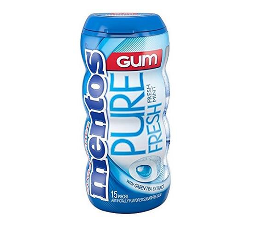 Mentos Gum - Pure White Sweet Mint Sugarfree - Pack of 10 - 第 3/3 張圖片