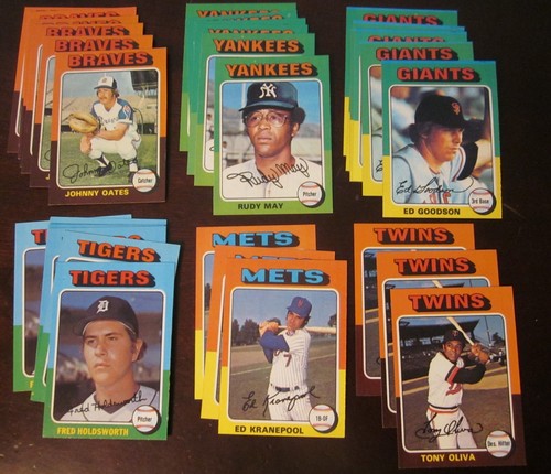 Topps Baseball 1975 - Elige terminar tu conjunto - (#250-499) casi nuevo casi nuevo/como nuevo - Imagen 75 de 244