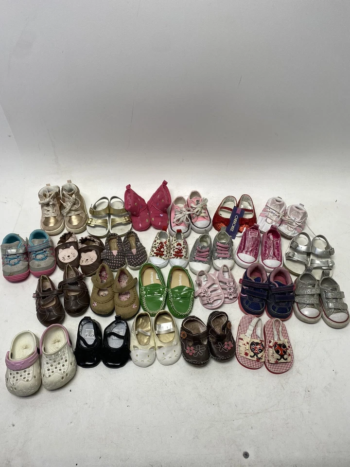 Niñas Zapatos Talla Infantil 1/2 Lote Paquete 24 Pares Sandalias de Gelatina Adidas Envío Rápido Foto 2 de 4