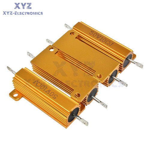 50/100W 0.1-1000Ω Ohm Watt Shell Power Aluminum Housed Case Wirewound Resistor - Picture 133 of 250