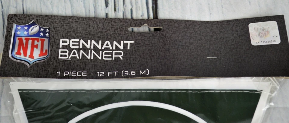 NFL New York Jets Banderín Plástico Banderín 12 Pies Fútbol Fiesta Decoración Deporte Foto 3 de 4