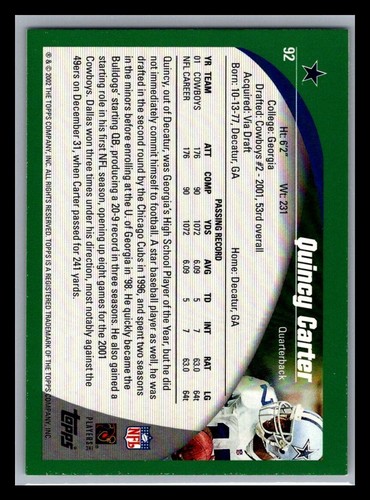 2002 Topps Football # 1 - 200 - Pick Your Card! - Picture 184 of 400