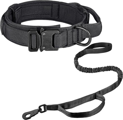 Military Tactical Pet Dog Harness No Pull Heavy Duty MOLLE Training Service Vest - Picture 19 of 39
