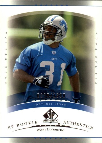 2003 SP Authentic Football Rookie Card RC Singles xxxx/1200 - You Choose - Picture 1 of 50