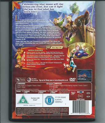 TinkerBell and the Lost Treasure DVD 2009 Film Rated U
