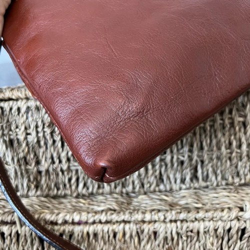 Hexagona Shoulder Crossbody Bag Brown Leather - Picture 10 of 13