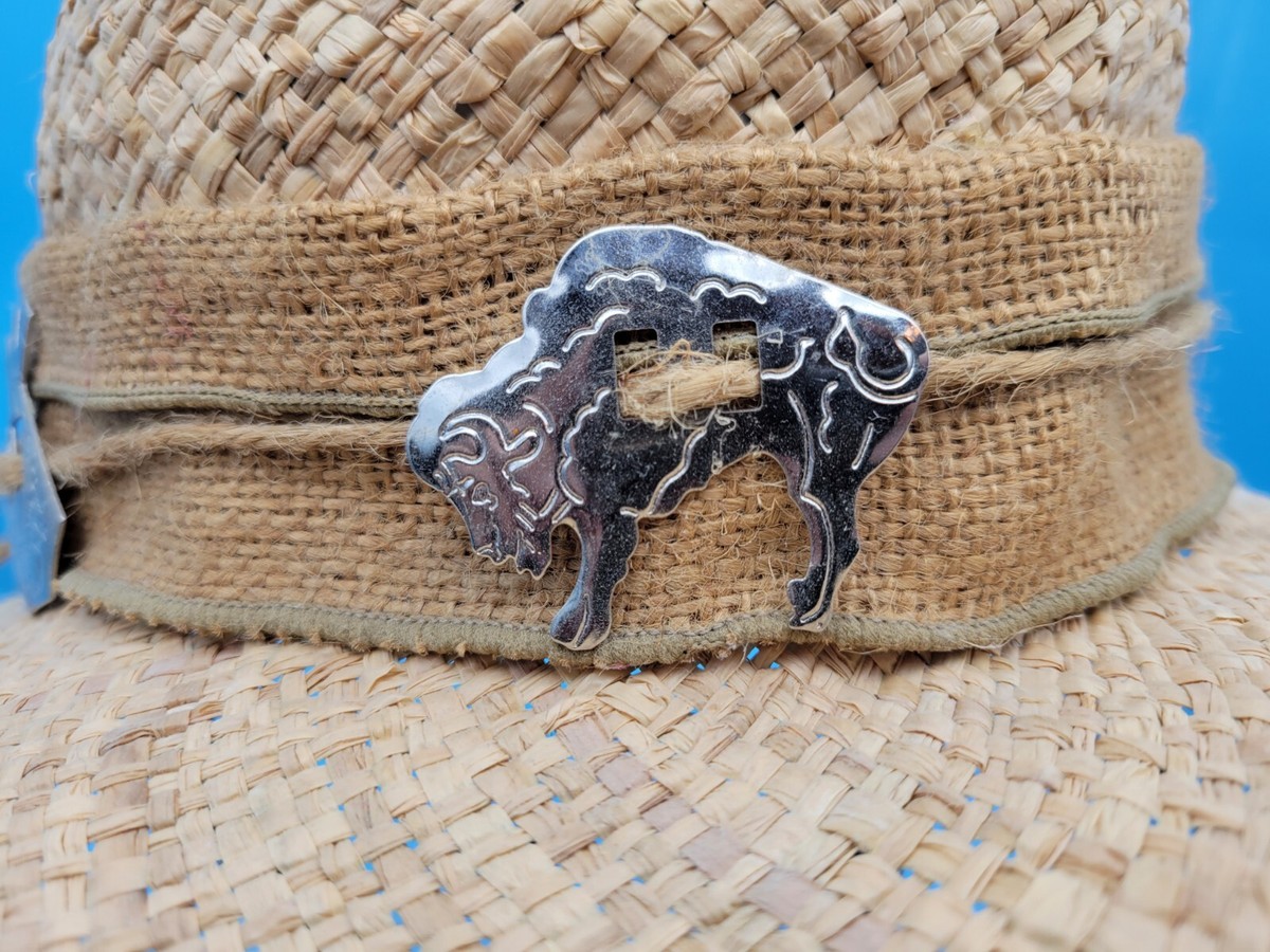 Vintage Toucan New York Collection Straw Hat With Silver  display picture 3