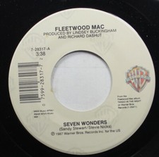 Rock 45 Fleetwood Mac - Seven Wonders / Book Of Miracles On Wb Records