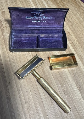 Vintage Vallet Auto Strop Razor with Original Case, Black metal case - Picture 3 of 24