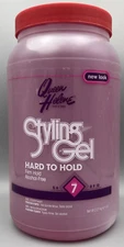 Queen Helene Hard to Hold Hair Styling Gel Pink Level 7 Jumbo 5 lbs