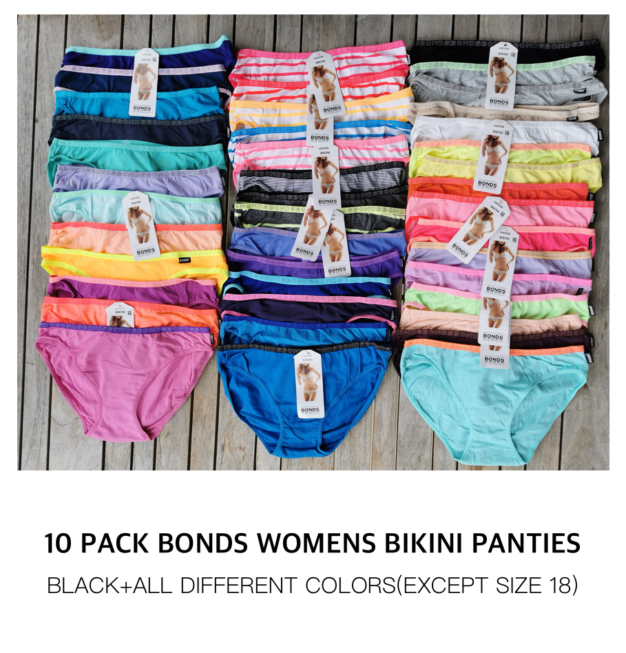 Sale 10 pack Bonds Womens Underwear Cotton Hipster Bikini Briefs Size 8 20 eBay